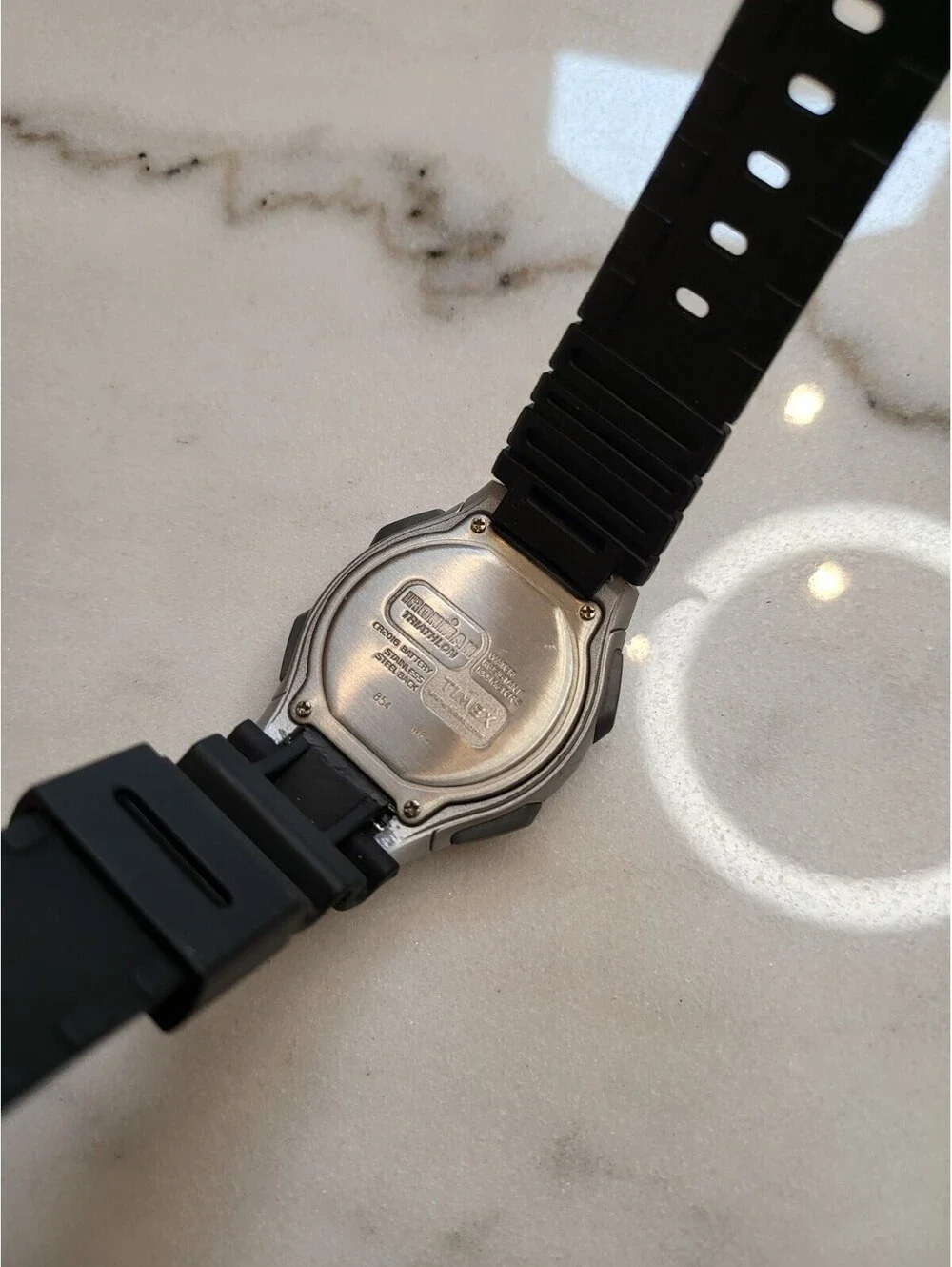 TIMEX Ironman Triathlon Watch Black Strap Indiglo Working Clean 40mm EUC